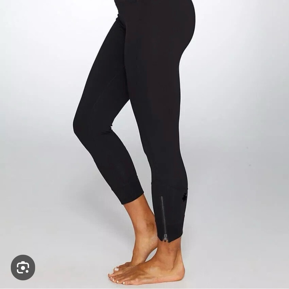 Calvin Klein Performance Soft Stretch Mid Rise Sport 7/8 Leggings ZipperAnkle XL